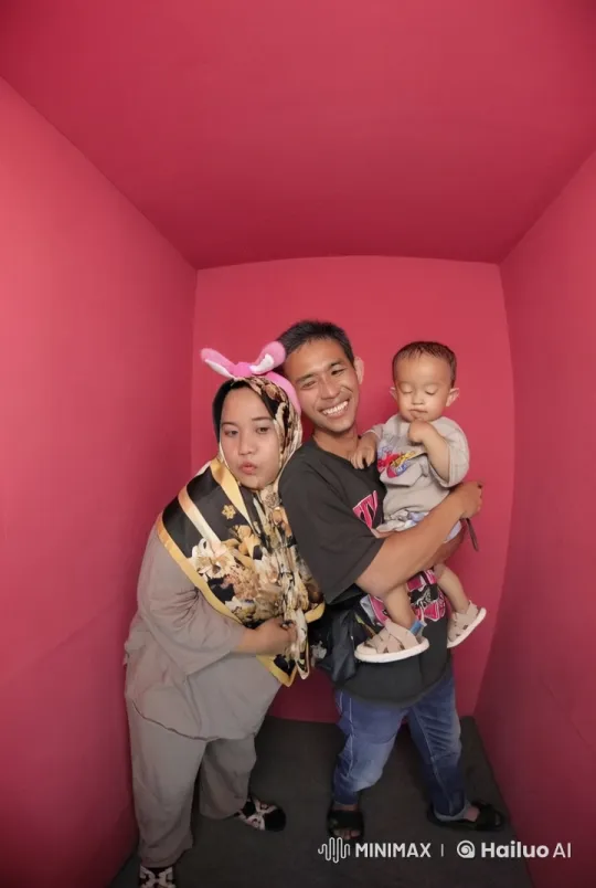 Family Practices Kungfu in Pink Room – AI Generated Video | Hailuo AI