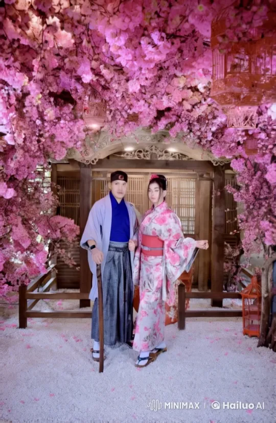 Traditional Kung Fu Display Amid Cherry Blossoms – AI Generated Video | Hailuo AI