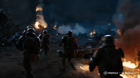Imperial vs. Marines: High-Speed Battlefield Clash – AI Generated Video | Hailuo AI