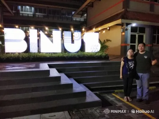 Nighttime Kung Fu Display on Binus Campus – AI Generated Video | Hailuo AI