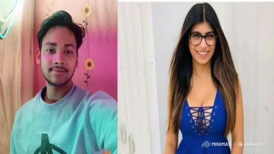 Couple Simulates a Gentle Kiss in a Split-Screen Video – AI Generated Video | Hailuo AI
