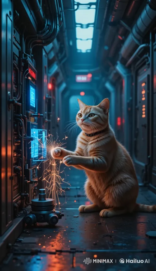 Cat Hacker Unlocks Enemy Base in Thrilling Live2D Animation – AI Generated Video | Hailuo AI