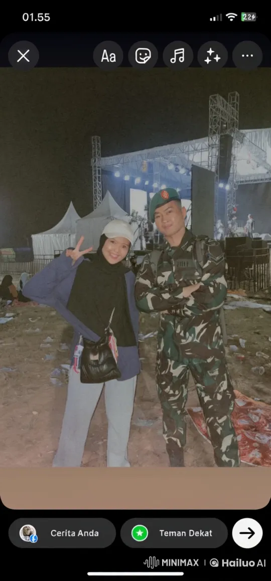 Military Man and Hijabi Woman Perform Dynamic Kung Fu Scene – AI Generated Video | Hailuo AI
