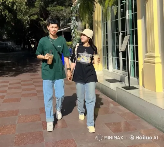 Couple Transforms Walk into Playful Kung Fu Sequence – AI Generated Video | Hailuo AI