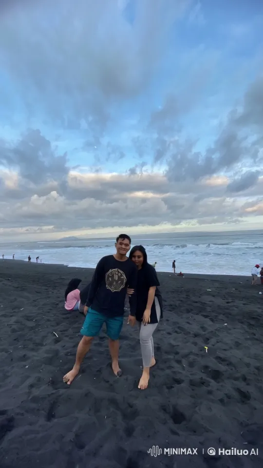 Couple Practicing Kungfu on Black Sand Beach – AI Generated Video | Hailuo AI