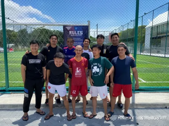 Young Men Display Synchronized Kung Fu at Soccer Field – AI Generated Video | Hailuo AI
