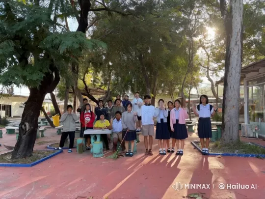 School Students Display Kungfu Skills in Scenic Outdoor Setting – AI Generated Video | Hailuo AI