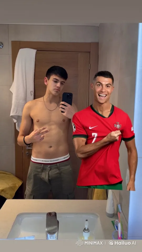 Boys Share Affectionate Moment in Bathroom Mirror – AI Generated Video | Hailuo AI