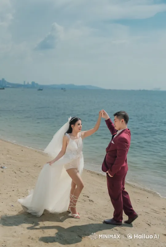 Couple Performs Martial Arts-Inspired Wedding Dance – AI Generated Video | Hailuo AI