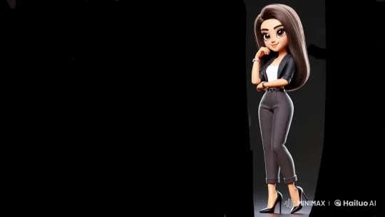 Confident Woman Greets Viewers with Style and Warmth – AI Generated Video | Hailuo AI
