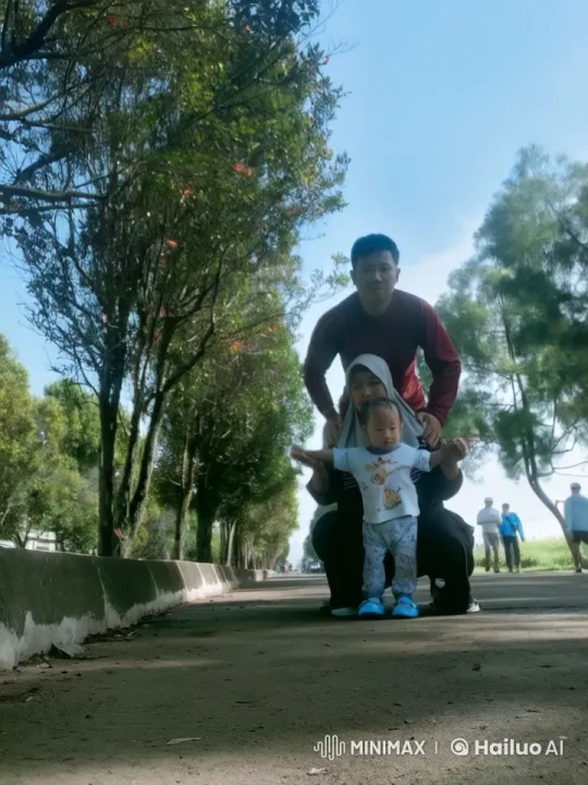 Child Practicing Wing Chun in Lush Park Setting – AI Generated Video | Hailuo AI