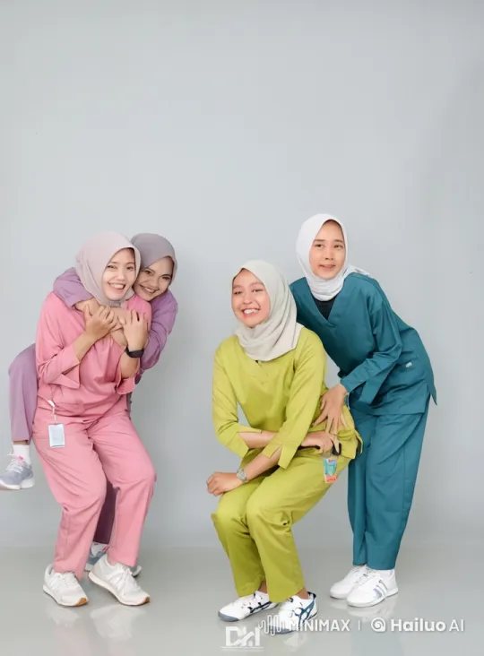 Colorful Scrubs: Women Perform Dynamic Kung Fu – AI Generated Video | Hailuo AI