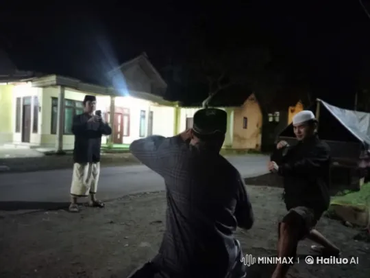 Nocturnal Kung Fu Showdown in Front of House – AI Generated Video | Hailuo AI
