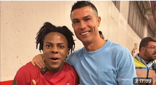 Joyful Meeting with Goku and Soccer Star in Playful Setting – AI Generated Video | Hailuo AI