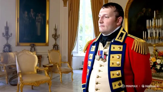 Uniformed Man Reflects in Grand Estate – AI Generated Video | Hailuo AI