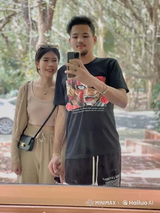Young Couple Takes Selfie in Serene Nature Setting – AI Generated Video | Hailuo AI