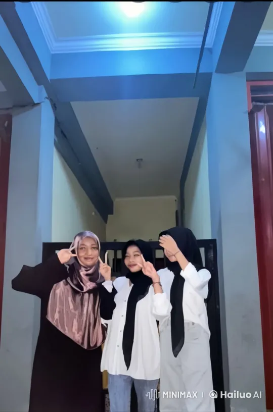 Three Women Practice Kungfu in Hallway – AI Generated Video | Hailuo AI