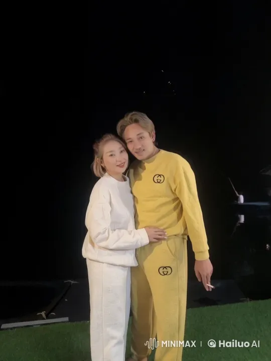 Couples Intimacy by Night: Yellow Tracksuit, White Outfit – AI Generated Video | Hailuo AI