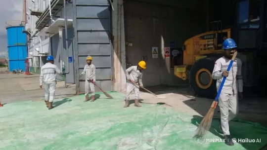 Construction Workers Perform Martial Arts in Industrial Setting – AI Generated Video | Hailuo AI