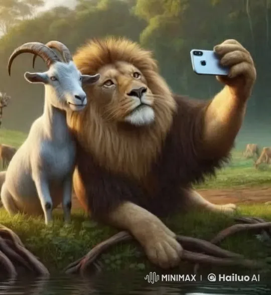 Lion and Goat Display Kungfu Skills in Serene Landscape – AI Generated Video | Hailuo AI