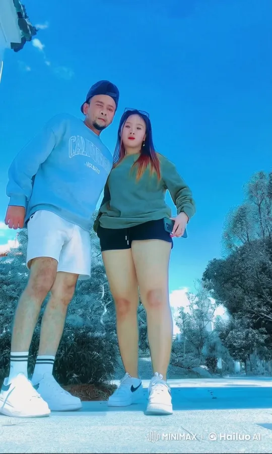 Couple Demonstrates Skilled Wushu Fight in Nature – AI Generated Video | Hailuo AI