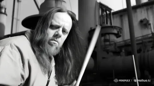 Passionate Drummer in Soviet Factory Setting – AI Generated Video | Hailuo AI