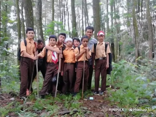 Scouts Bonding in Lush Forest Clearing – AI Generated Video | Hailuo AI