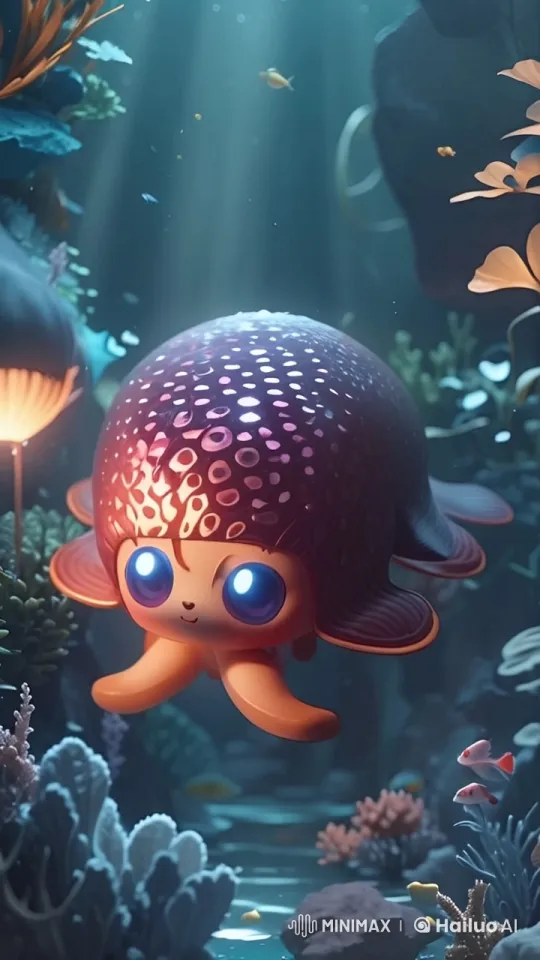 Enchanted Sea Creature's Journey and Evolution in Clear Ocean Home – AI Generated Video | Hailuo AI