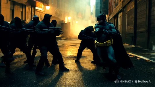 Batman Battles Bandits in Urban Combat Scene – AI Generated Video | Hailuo AI