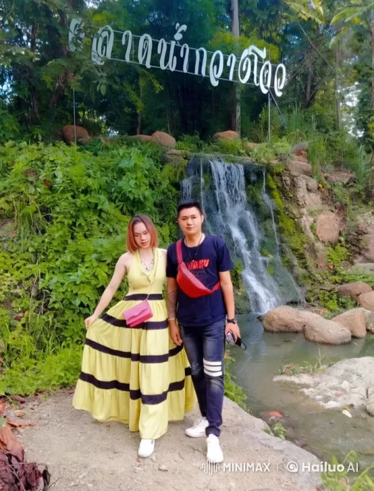 Martial Arts Performance Amidst Waterfall Serenity – AI Generated Video | Hailuo AI