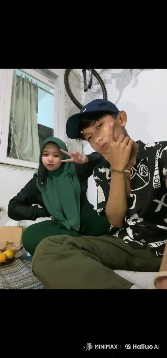 Young Couple Enjoying Kungfu Poses in Cozy Room – AI Generated Video | Hailuo AI