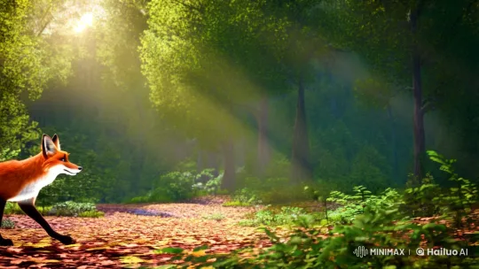 Fox and Bear Embrace in Enchanted Forest – AI Generated Video | Hailuo AI