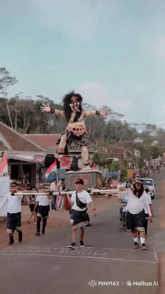 Traditional Warrior Performer Showcases Martial Arts on Moving Platform – AI Generated Video | Hailuo AI