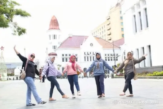 Women Perform Kung Fu in Front of Historic Building – AI Generated Video | Hailuo AI