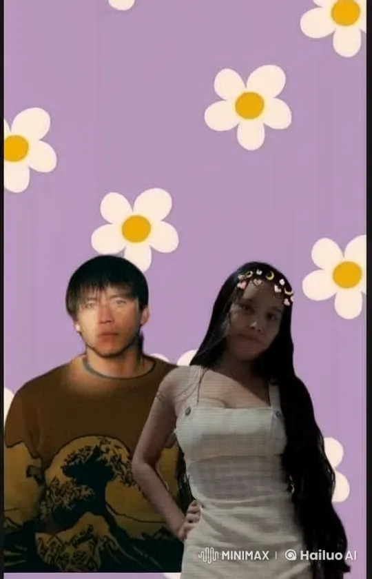 Young Couple Prepare for a Sweet Kiss in Pastel Setting – AI Generated Video | Hailuo AI