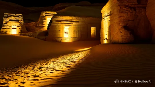 Valley of the Kings: Nocturnal Mystique in 32k Cinematic Splendor – AI Generated Video | Hailuo AI