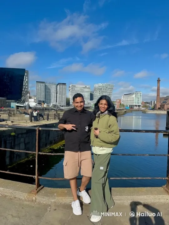 Couple Enjoying Peaceful Urban Waterfront Scene – AI Generated Video | Hailuo AI