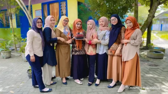 Traditional Hijab-Wearing Women Display Martial Arts Skills in Garden Setting – AI Generated Video | Hailuo AI