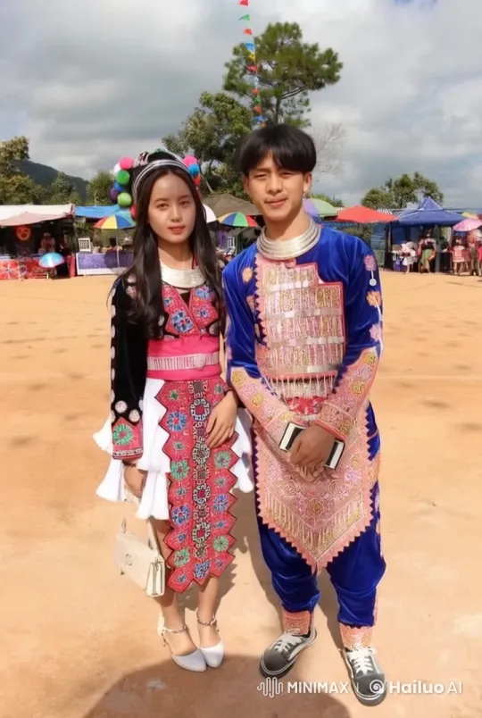 Traditional Attire Kung Fu Performance in Festive Setting – AI Generated Video | Hailuo AI