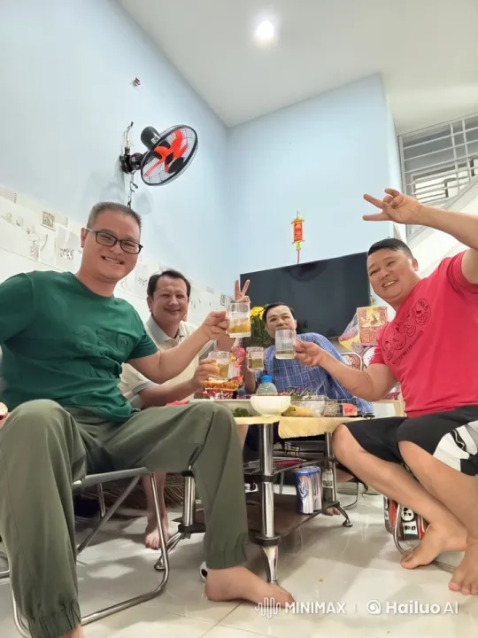 Four Men Engage in Lively Martial Arts Display at Gathering – AI Generated Video | Hailuo AI