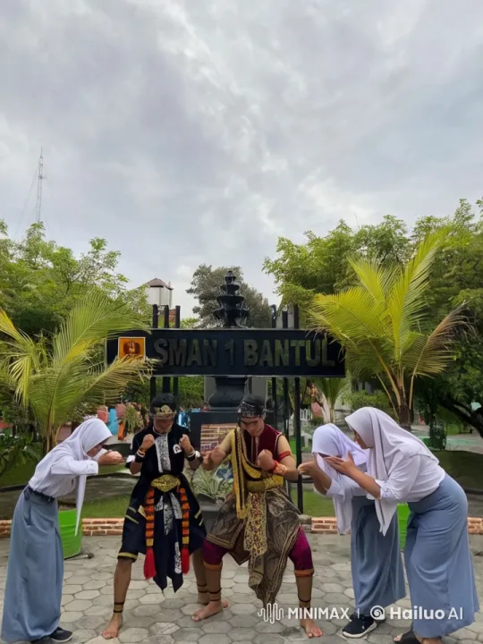 Students of SMAN 1 Bantul Practice Martial Arts – AI Generated Video | Hailuo AI