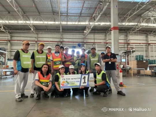 Industrial Workers Practice Kung Fu in Uniforms – AI Generated Video | Hailuo AI