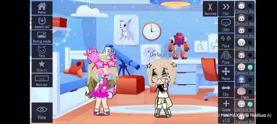 Animated Characters Interact in Starry-Themed Room – AI Generated Video | Hailuo AI