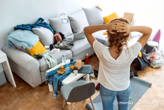 Disorganized Character Reacts Dramatically to Clutter – AI Generated Video | Hailuo AI