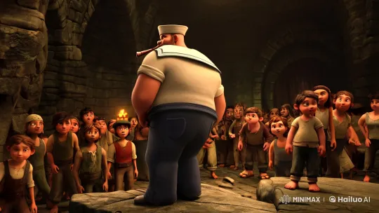 Fantasy Scene: Rugged Sailor Dominates Mysterious Cavern – AI Generated Video | Hailuo AI