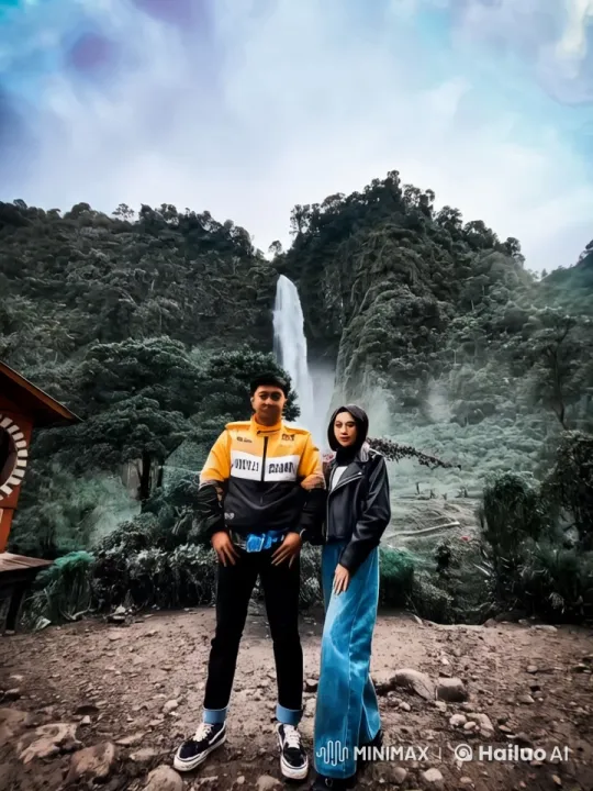 Couple Performs Dynamic Martial Arts by Waterfall – AI Generated Video | Hailuo AI