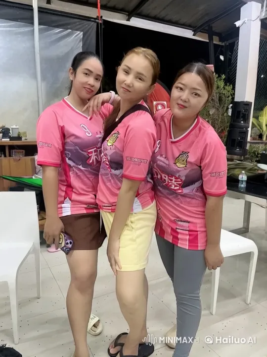 Dynamic Martial Arts Display by Trio in Pink Jerseys – AI Generated Video | Hailuo AI