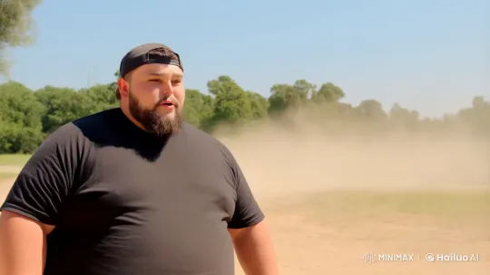 Bearded Man Walks Through Serene Rural Landscape – AI Generated Video | Hailuo AI