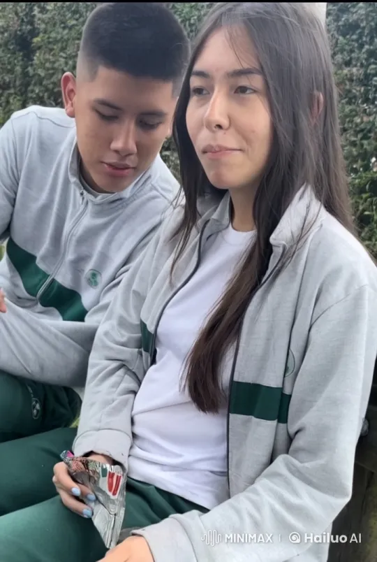 Teenagers Sharing a Sweet Kiss on a Bench – AI Generated Video | Hailuo AI