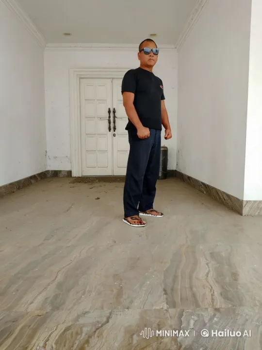 Man Demonstrates Basic Kung Fu Moves in Spacious Hallway – AI Generated Video | Hailuo AI